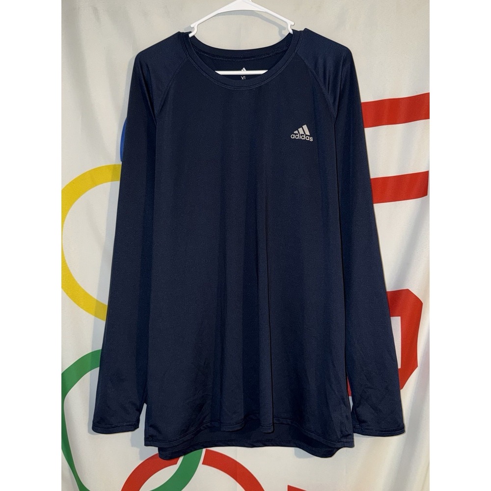 Adidas Golf Long Sleeve T Shirt Mens XL Navy Blue Stretch